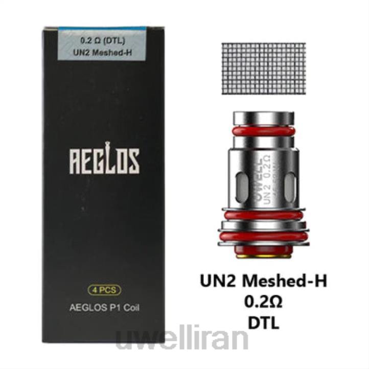 UWELL AEGLOS کویل | بسته 4 عددی p1 un2 meshed-h 0.2 اهم 6DRV271 | UWELL IRAN